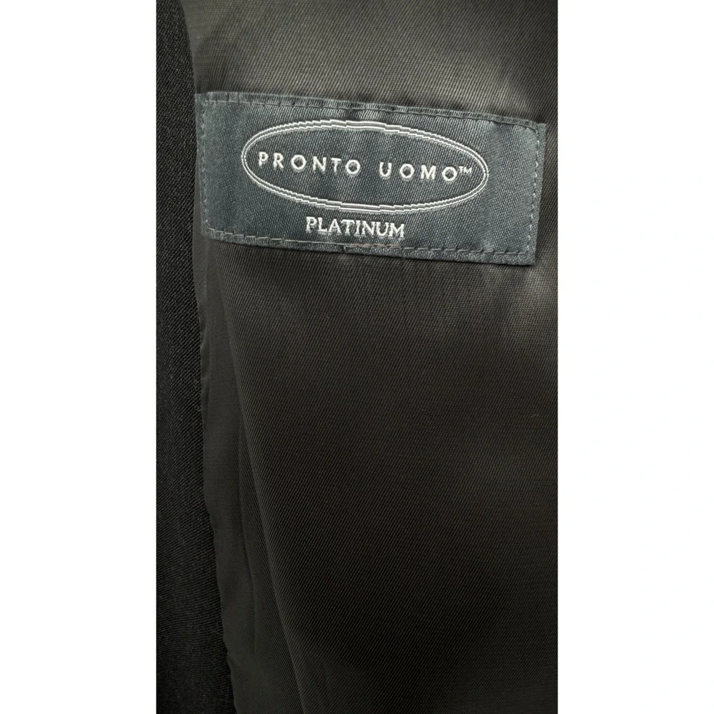 Pronto Uomo Platinum 100% Wool‎ Blazer 52L Charcoal Gray 2 Button
